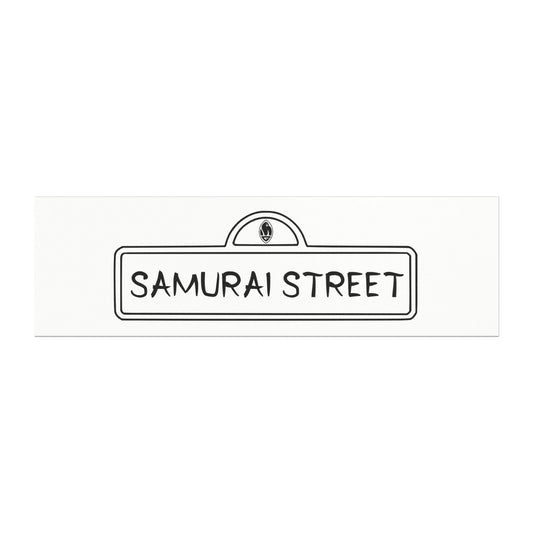 Samurai Street Sign Logo Car Magnet