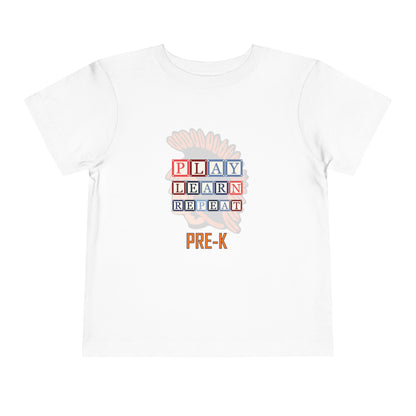NK Play. Learn. Repeat. – Pre-K Toddler Tee