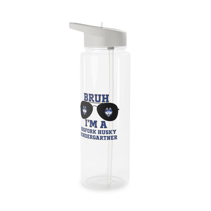 BRUH. I’m a Bigfork Husky Kindergartner Tritan Water Bottle