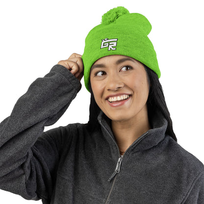 Pom-Pom Beanie (Hockey Spirit Embroidered Cap)