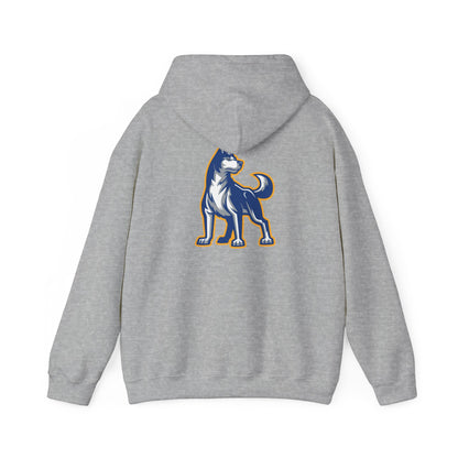 Bigfork Huskies Back-Logo Hoodie — Front Wordmark, Classic Comfort