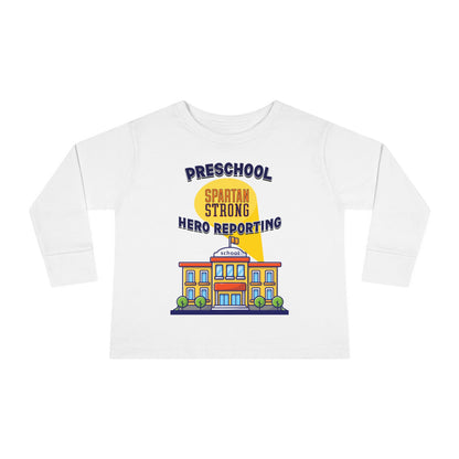 Preschool: Spartan Strong, Hero Reporting – NK Spartans Toddler Long Sleeve Tee