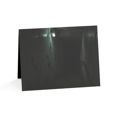 Step Into Darkness – Haunted Stairwell Greeting Card