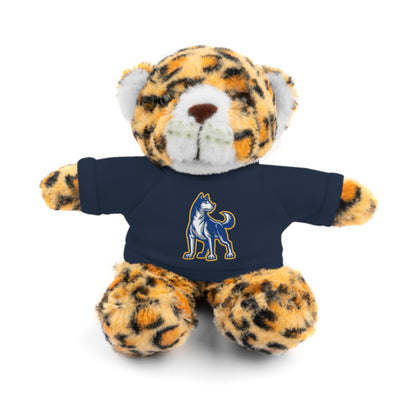 Huggable Huskies – 8" Plush Buddies w/ Logo Tee (Pick Your Animal + Tee Color)