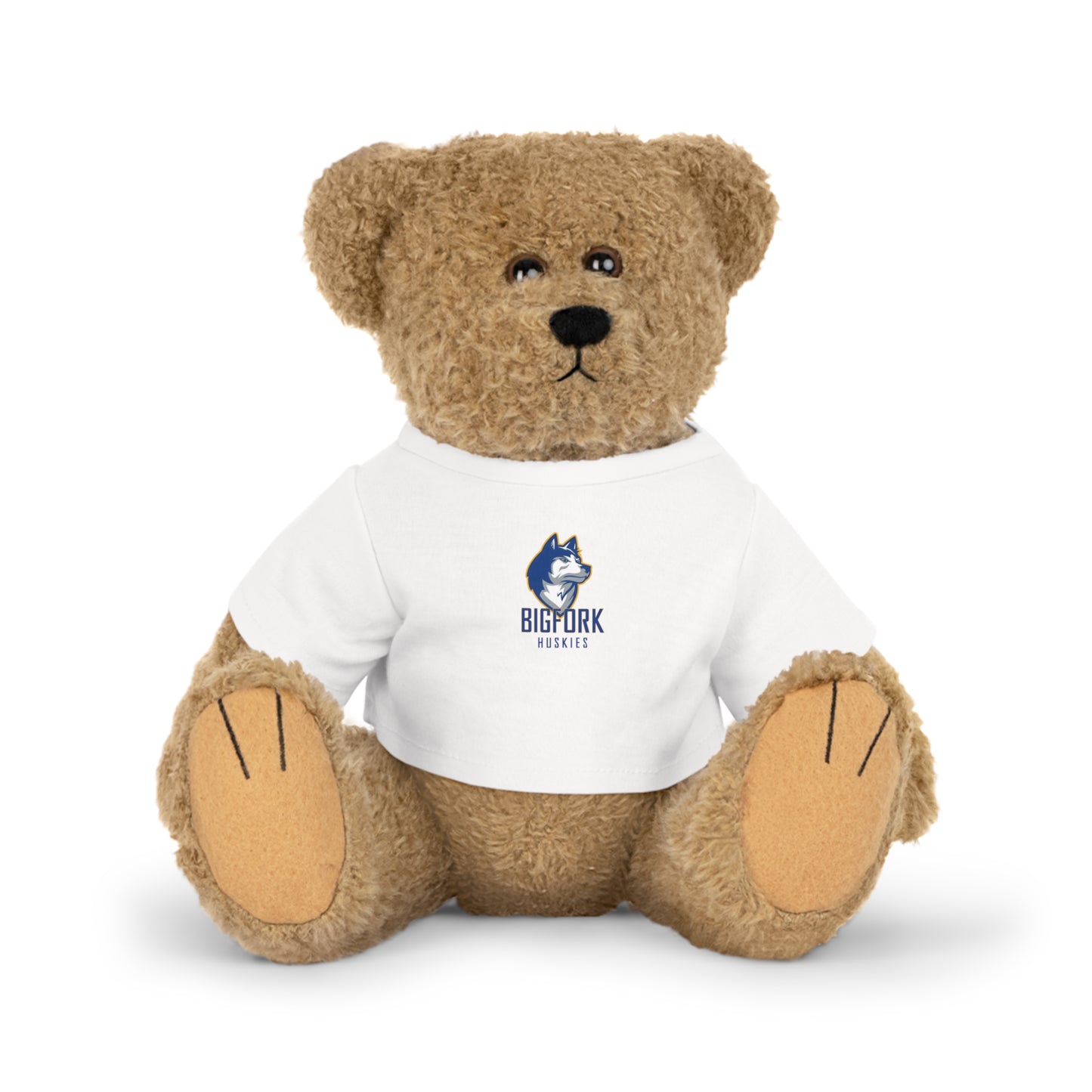 Bigfork Huskies Plush Buddies — Mini Tee w/ Logo (Sheep • Bear • Bunny • Elephant)