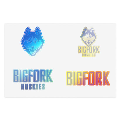 Bigfork High School Huskies Sticker Set – 4 Sticker Styles, White/Clear/Holographic