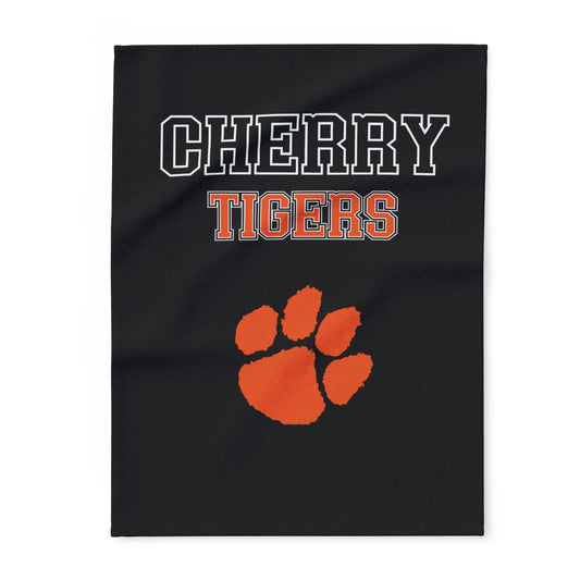 Cherry Tigers Arctic Fleece Blanket - Ultra-Soft Personalized School Spirit Throw