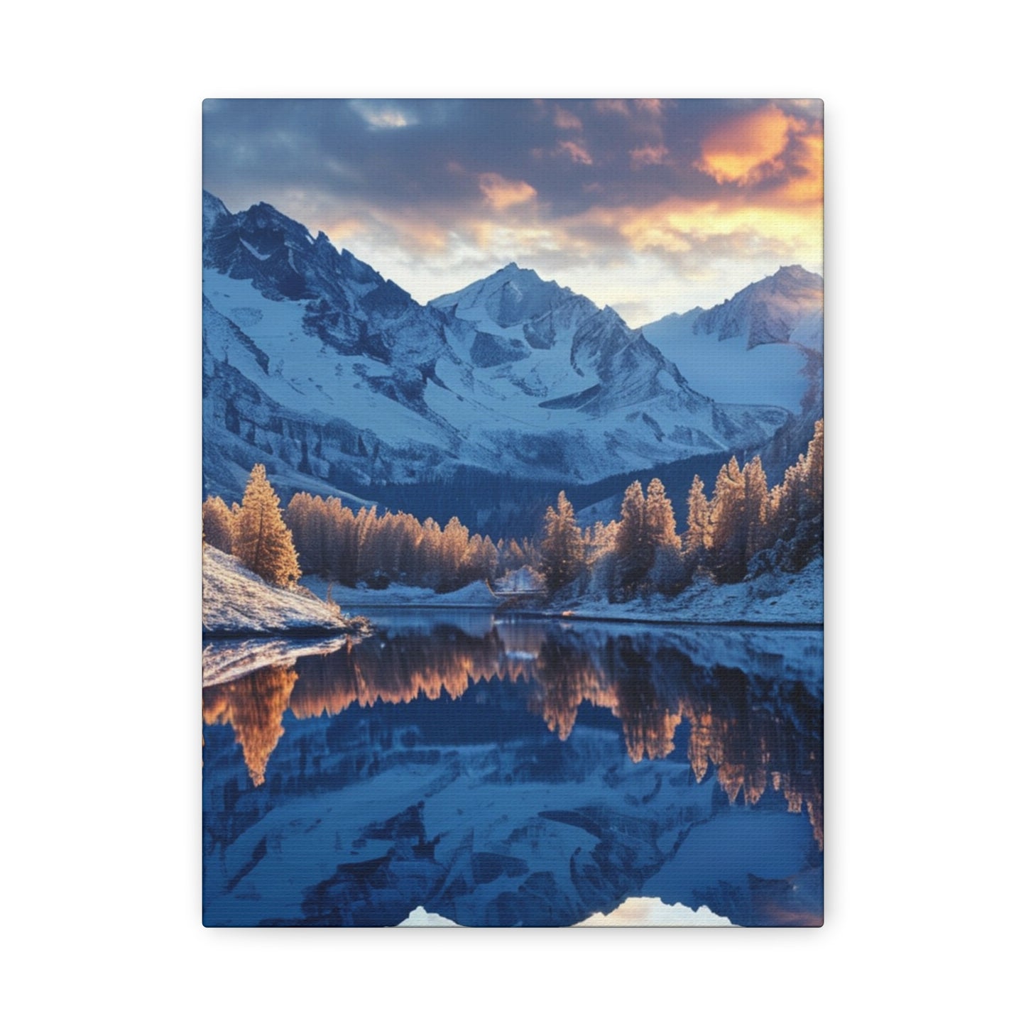 Mountain Sunrise River Canvas