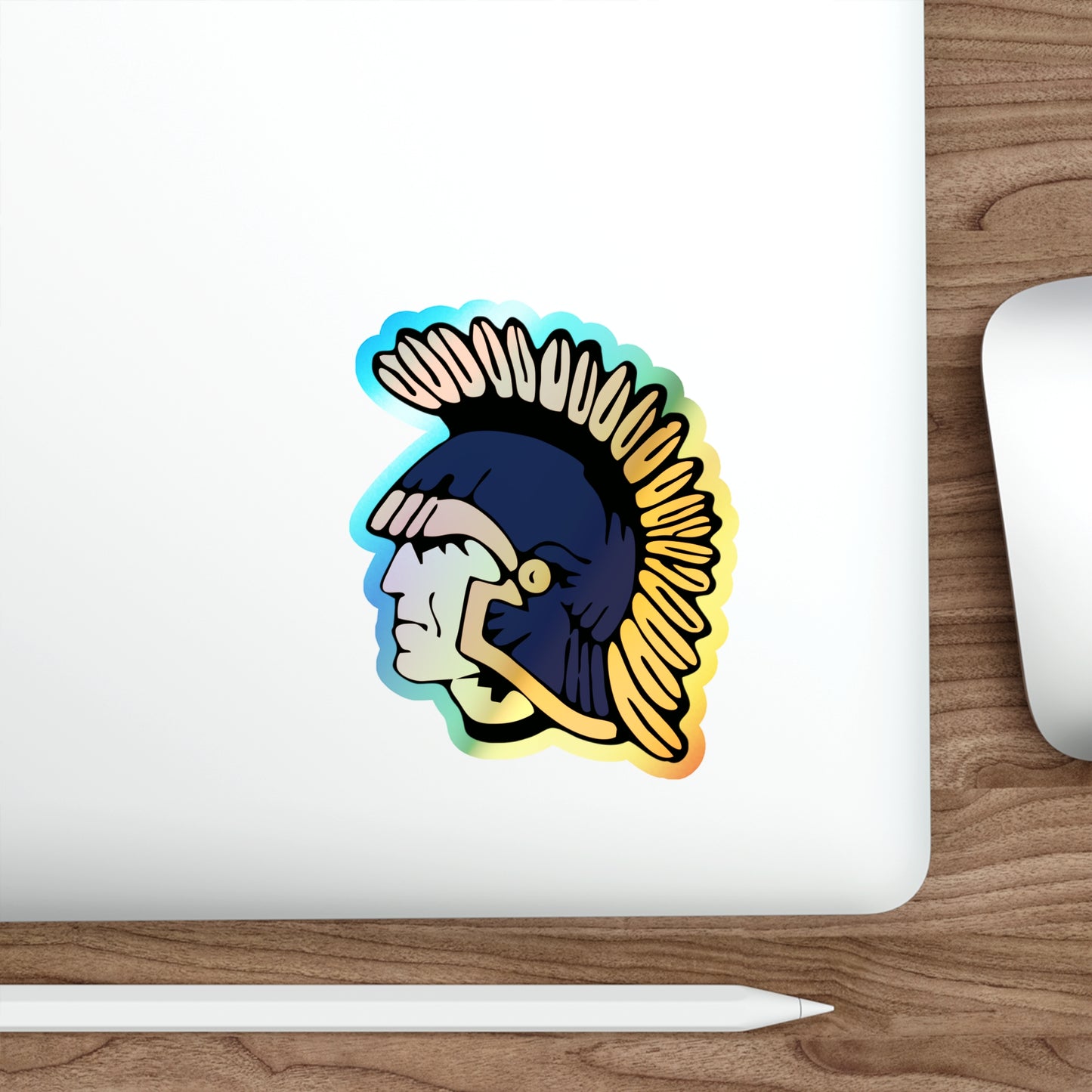 Nashwauk-Keewatin Spartan Logo Holographic Die-Cut Sticker