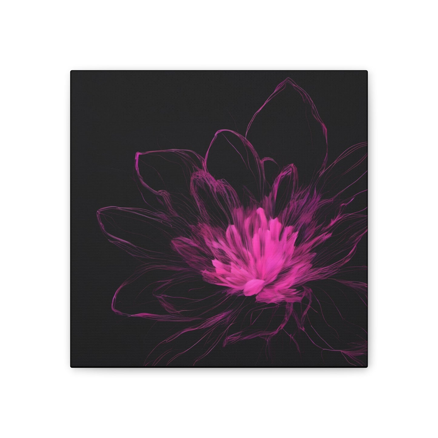 Lotus Static – Square Canvas Bloom
