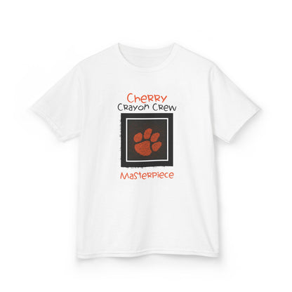 Cherry Crayon Crew Masterpiece Kids Tee – Tiger Paw Power!