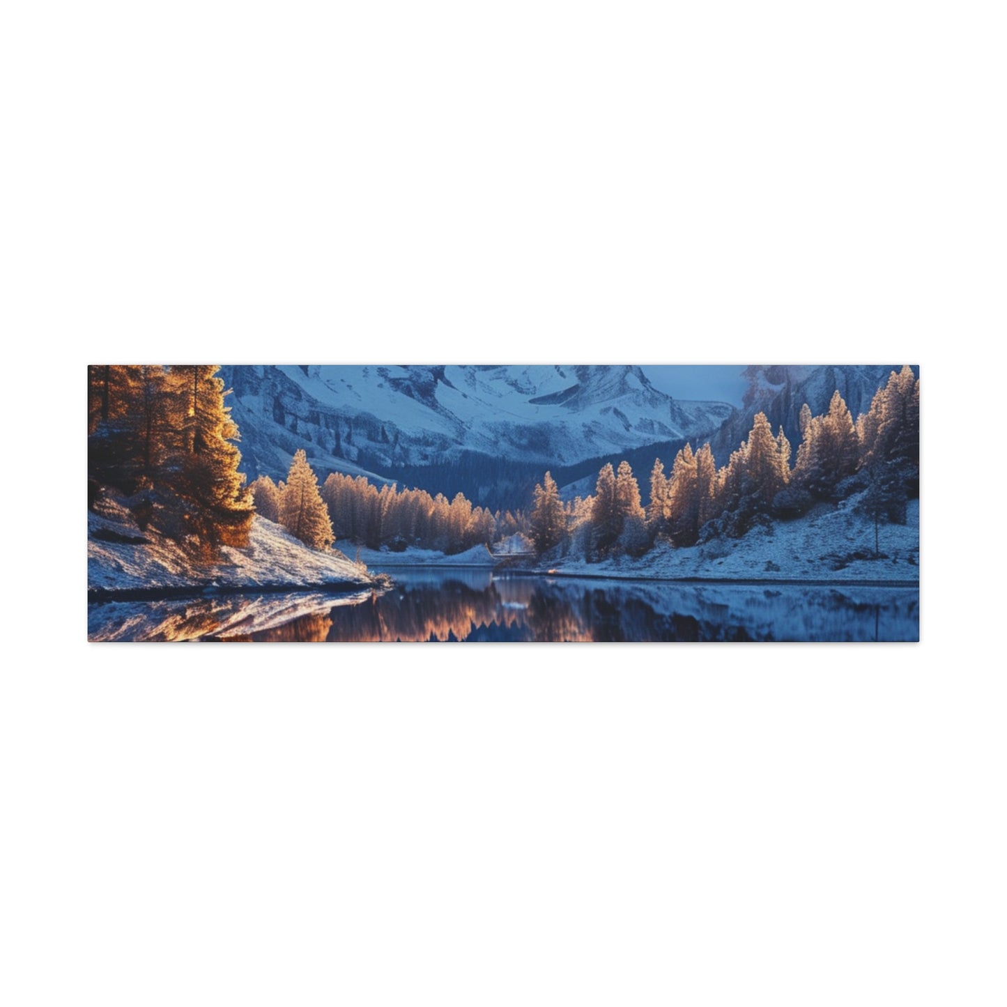 Mountain Sunrise River Canvas