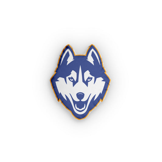 Bigfork Huskies Custom Shaped Logo Pillow