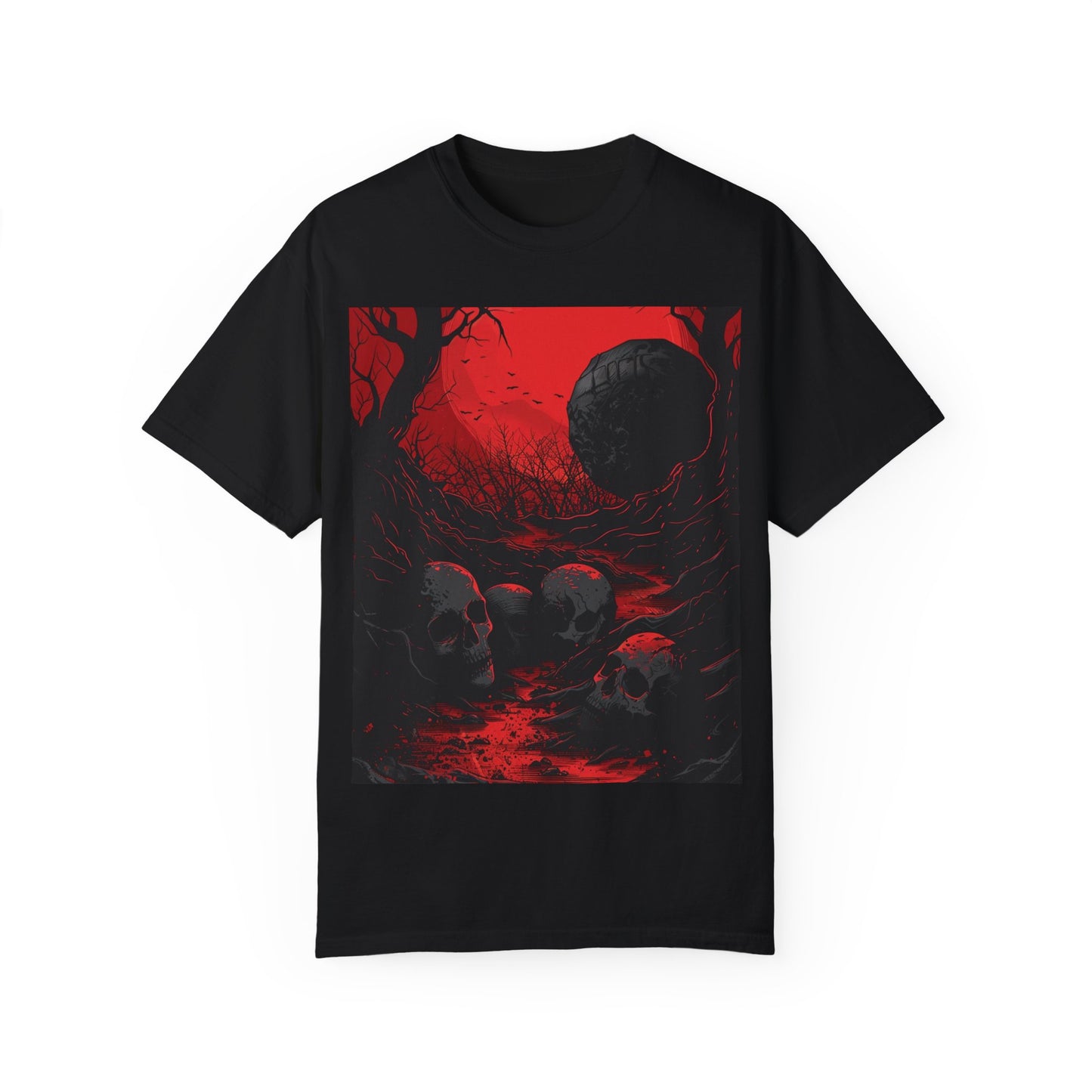 "Crimson Shadows" Skull Tee