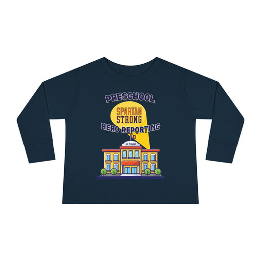Preschool: Spartan Strong, Hero Reporting – NK Spartans Toddler Long Sleeve Tee
