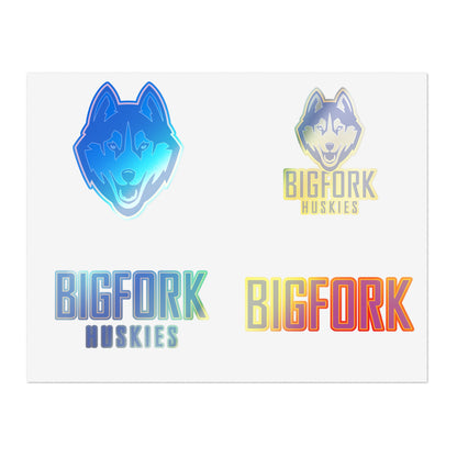 Bigfork High School Huskies Sticker Set – 4 Sticker Styles, White/Clear/Holographic