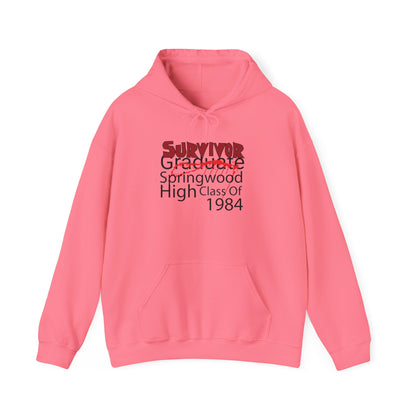 Springwood High Class of 1984 Survivor Hoodie – Horror Movie Alumni Gear