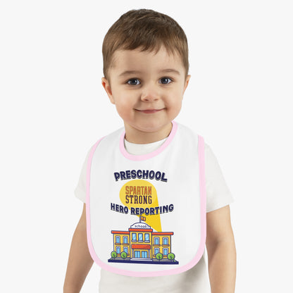 Preschool: Spartan Strong, Hero Reporting – NK Spartans Baby Bib