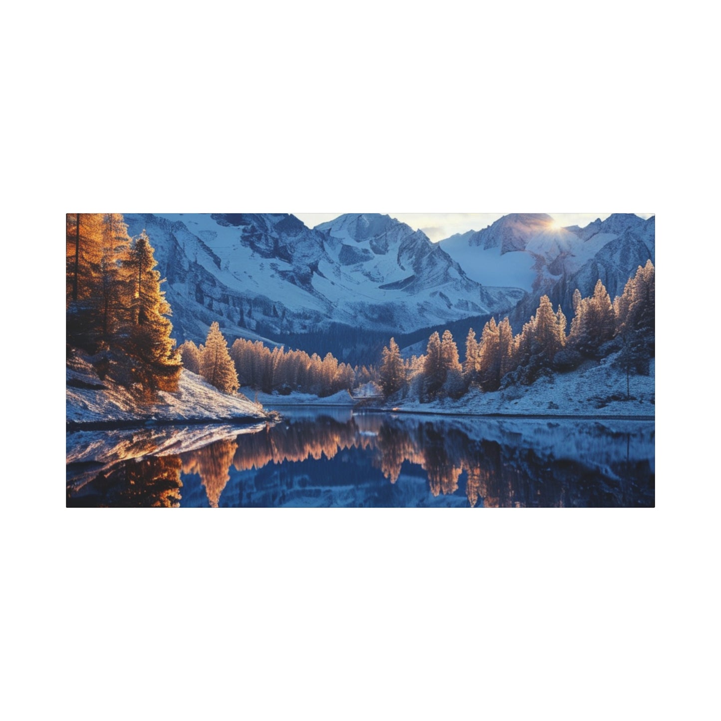 Mountain Sunrise River Canvas