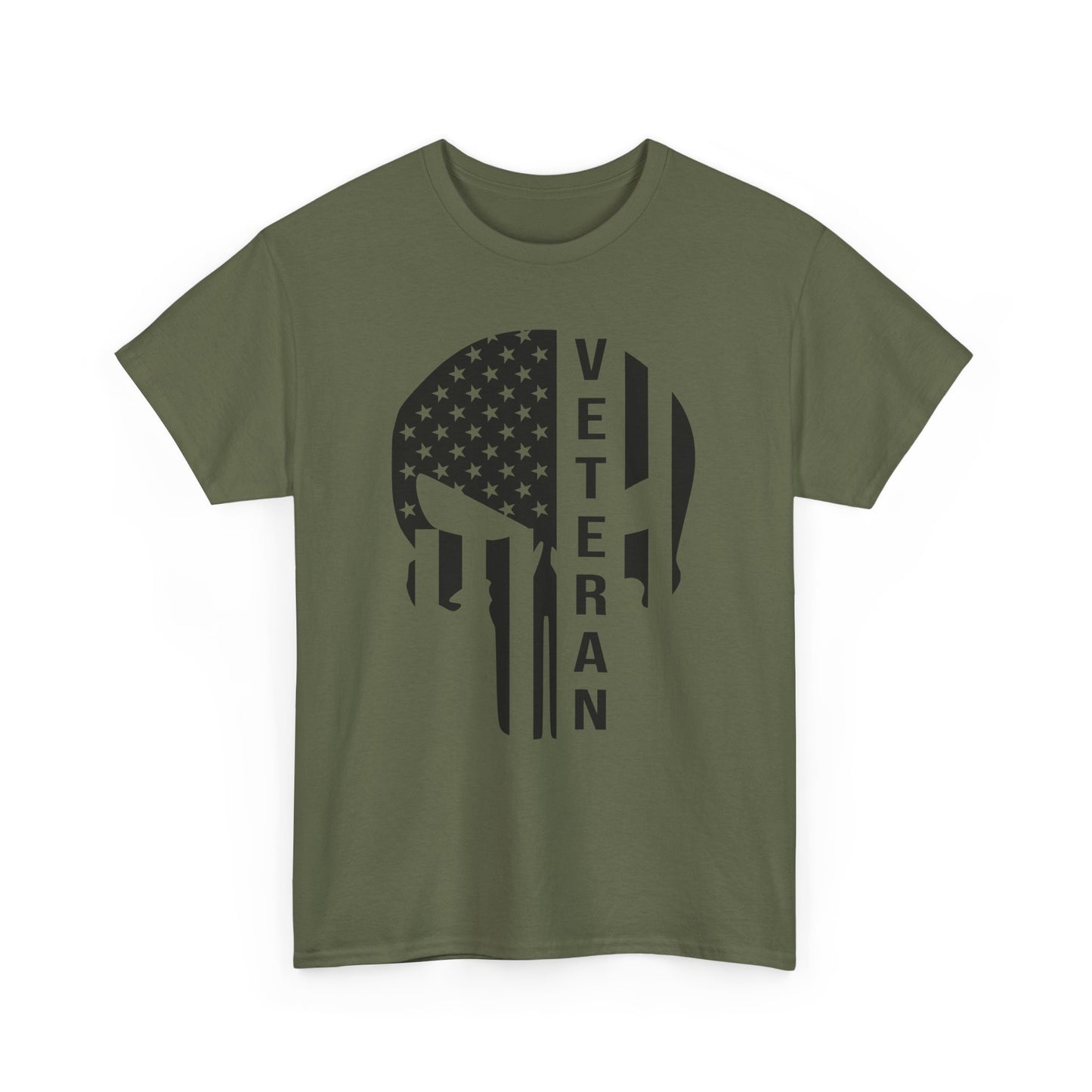 Veteran Skull Flag Tee - Wear Your Service with Style