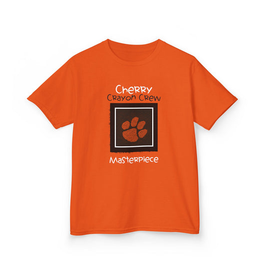 Cherry Crayon Crew Masterpiece Kids Tee – Tiger Paw Power!