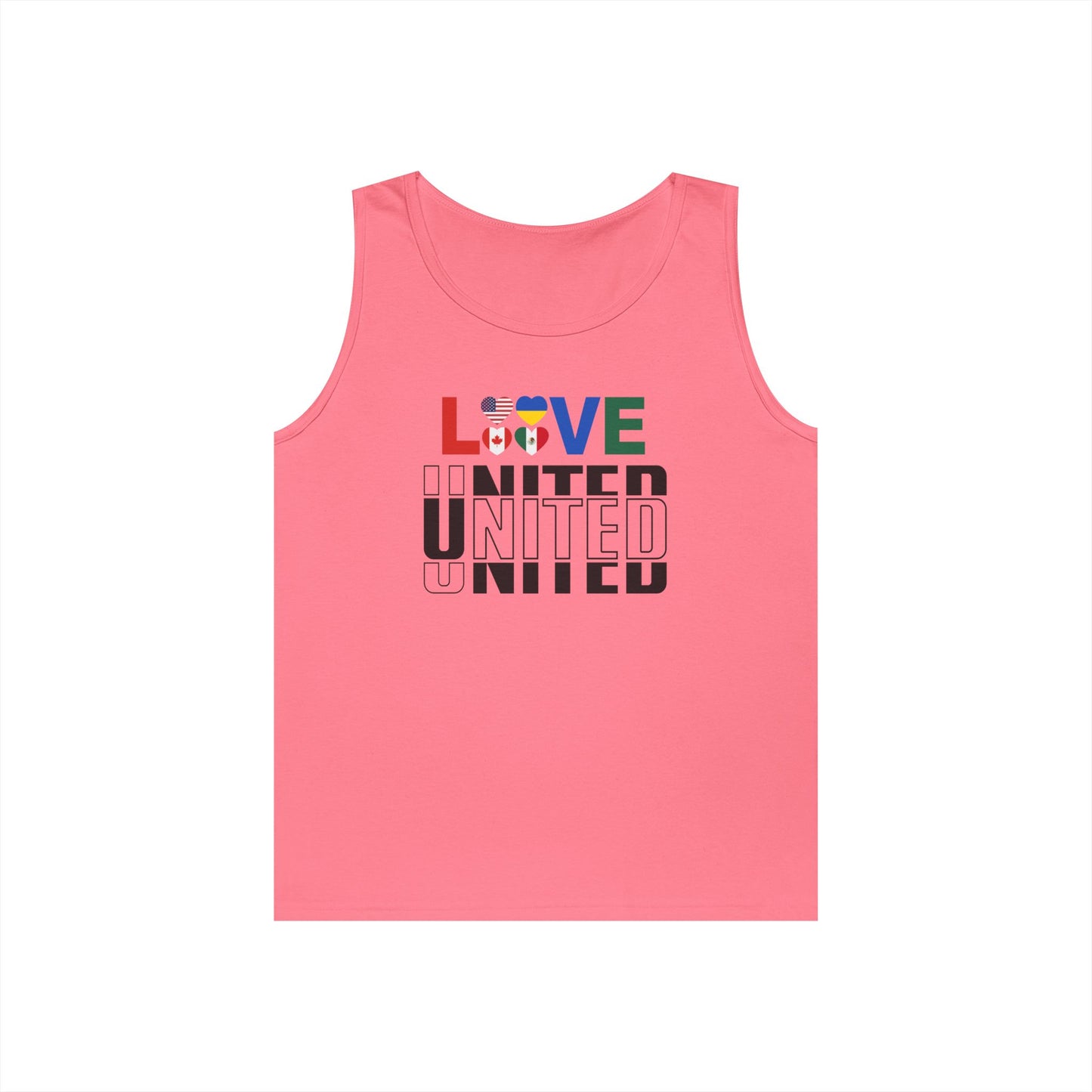 LOVE United USA Unisex Cotton Tank Top