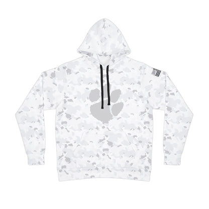 Cherry Tigers Arctic Camo Hoodie with Paw Print Logo