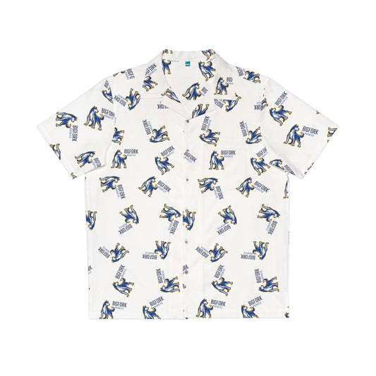Bigfork Huskies Aloha Howl Hawaiian Shirt — Boxy Fit, Pocket, Summer Spirit