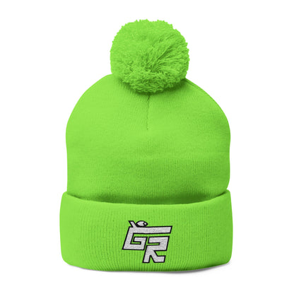 Pom-Pom Beanie (Hockey Spirit Embroidered Cap)