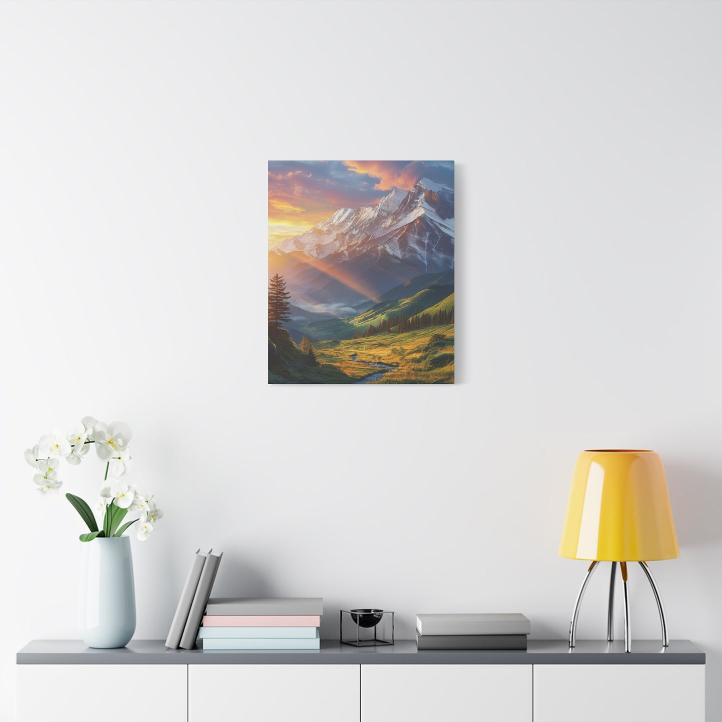 Mountain Valley Sunrise Canvas Print