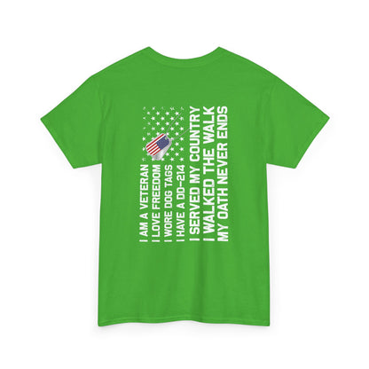 Title: Veteran Oath Tee - A Statement of Honor and Service