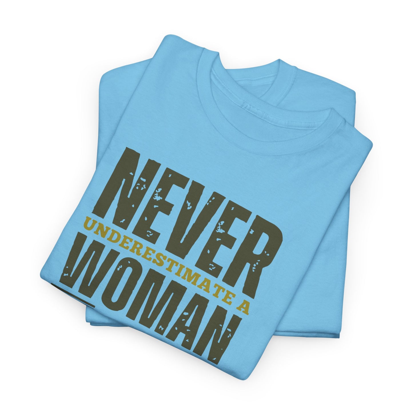 Never Underestimate a Woman with a DD-214 Tee – Bold, Fierce, and Veteran Strong