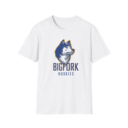 Bigfork Huskies Soft-Style Tee — Custom Back (“MOM #1” or Your Text)