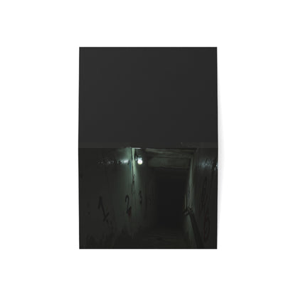 Step Into Darkness – Haunted Stairwell Greeting Card