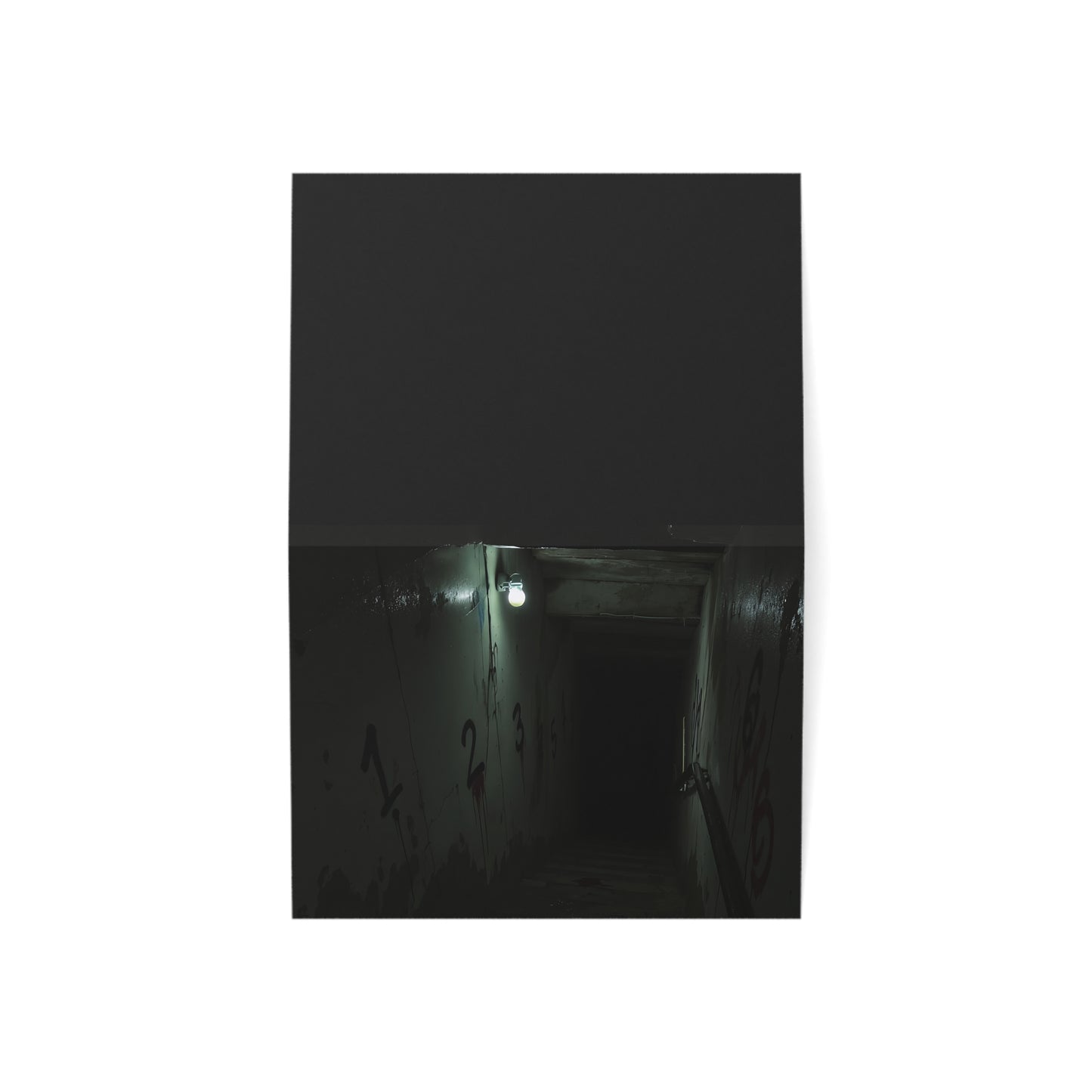 Step Into Darkness – Haunted Stairwell Greeting Card