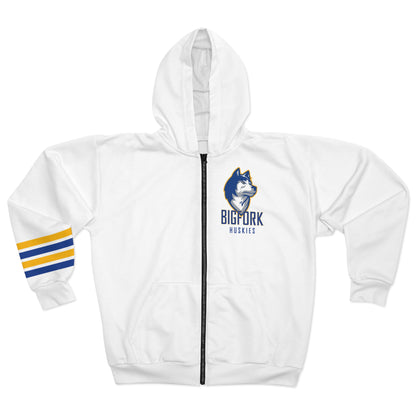 Bigfork Huskies Full-Zip Hoodie – Stripes & Husky Pride