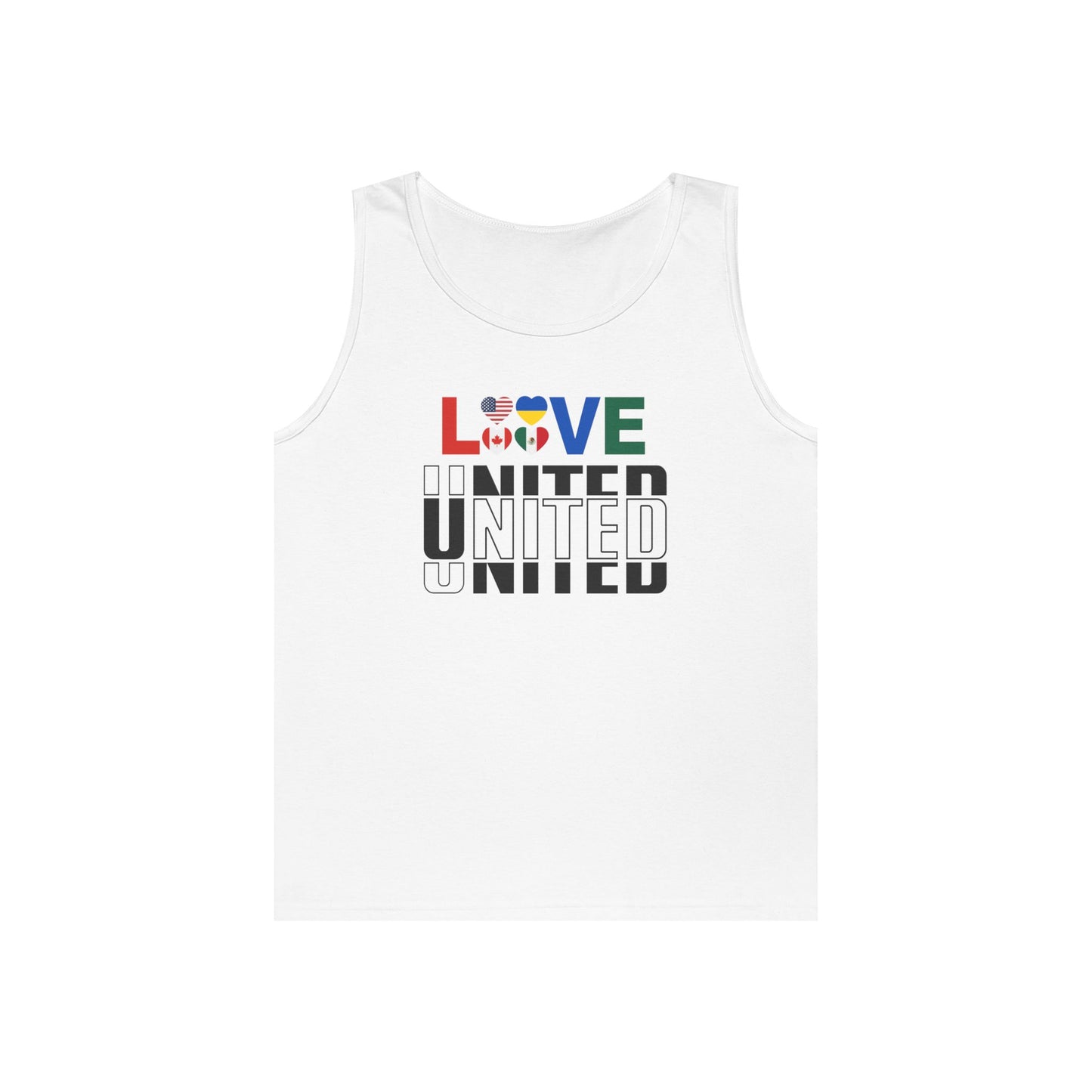 LOVE United USA Unisex Cotton Tank Top