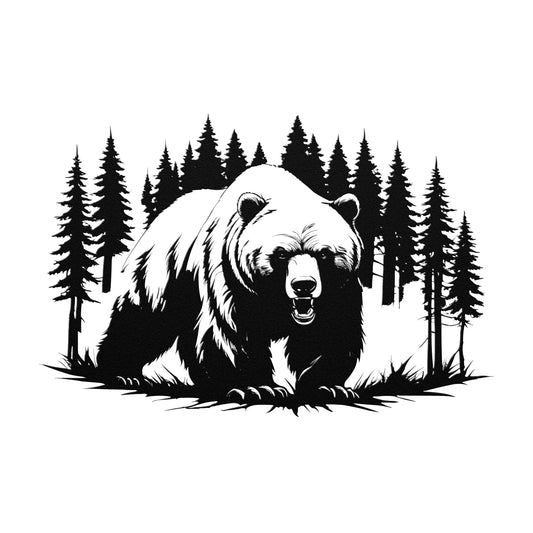 Fierce Bear Metal Wall Art