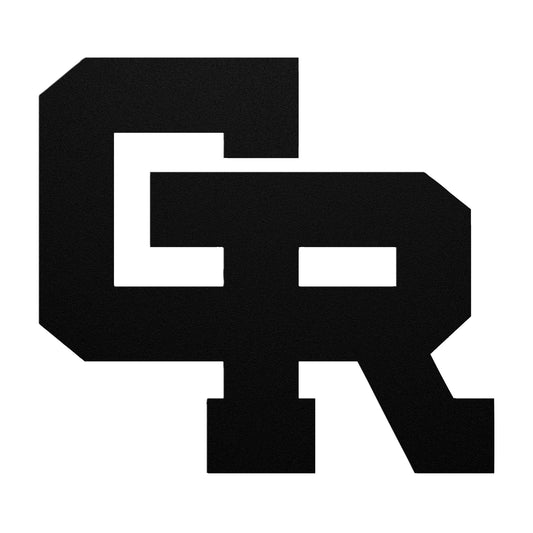 Grand Rapids High School Metal Sign - Interlocking GR Logo