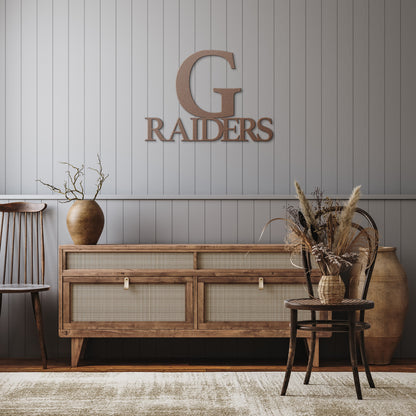 Greenway Raiders Metal Wall Art Sign