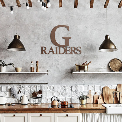 Greenway Raiders Metal Wall Art Sign