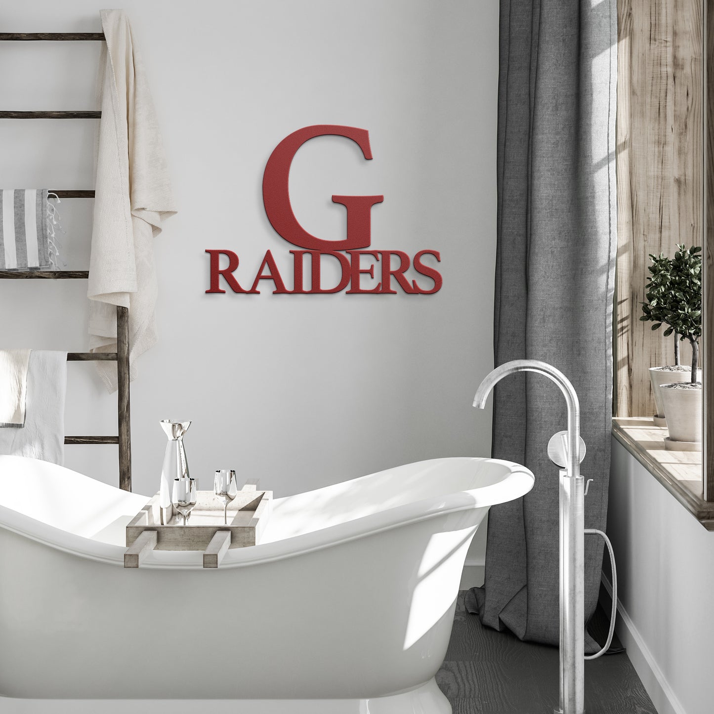 Greenway Raiders Metal Wall Art Sign