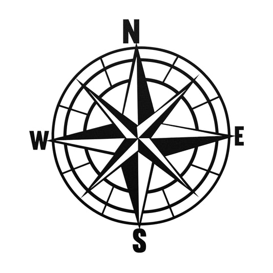 Metal Compass Rose Wall Art