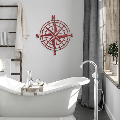 Metal Compass Rose Wall Art