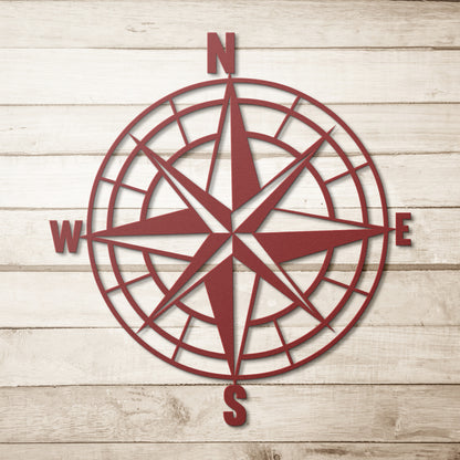 Metal Compass Rose Wall Art