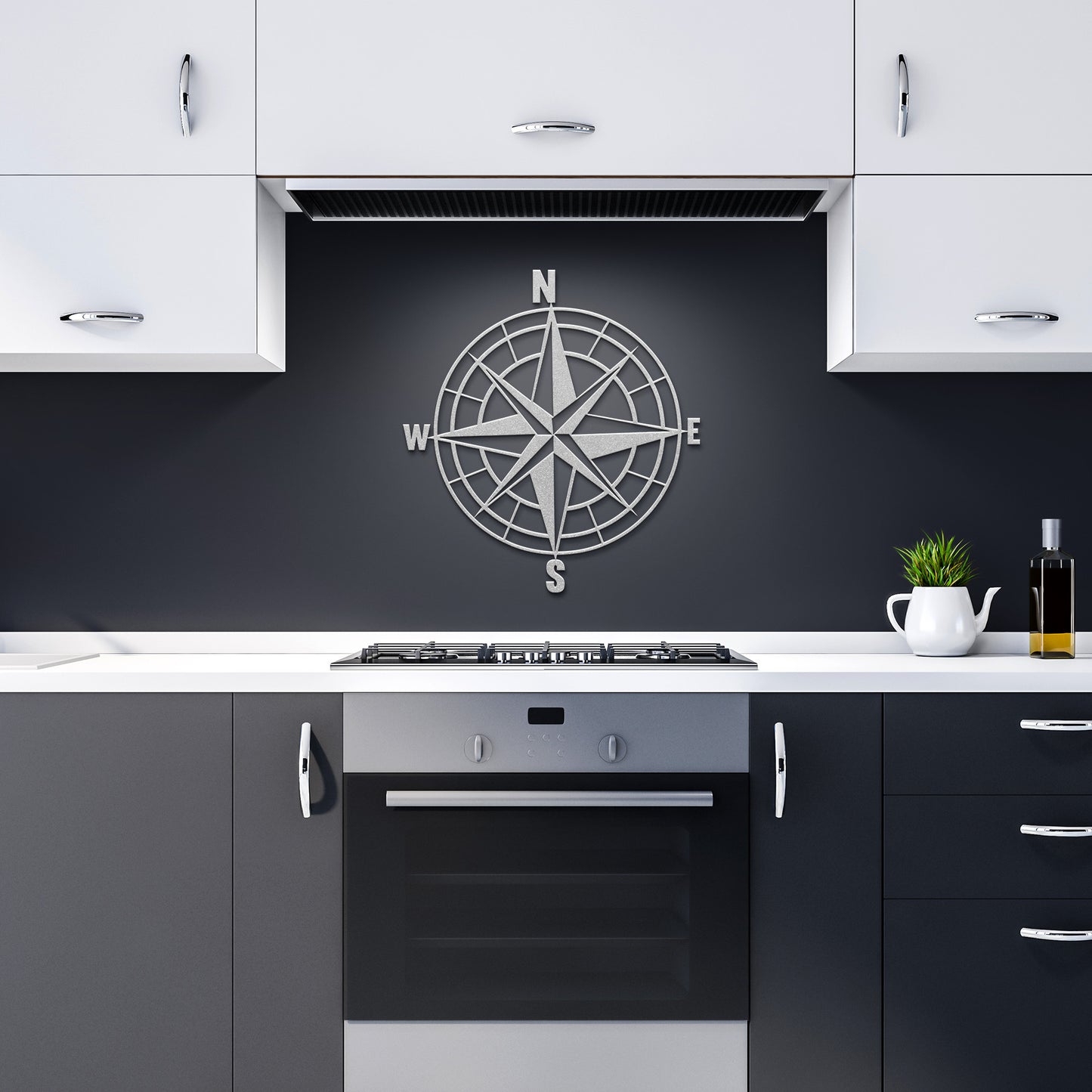 Metal Compass Rose Wall Art
