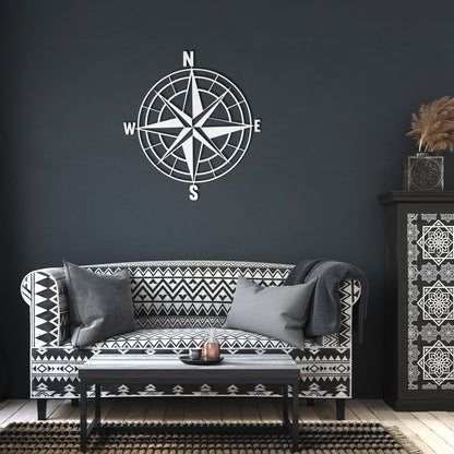 Metal Compass Rose Wall Art