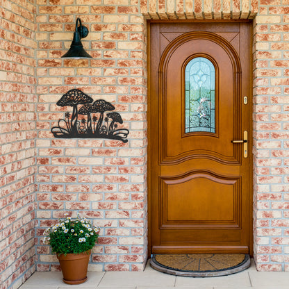 Mushroom Garden Metal Wall Art Sign
