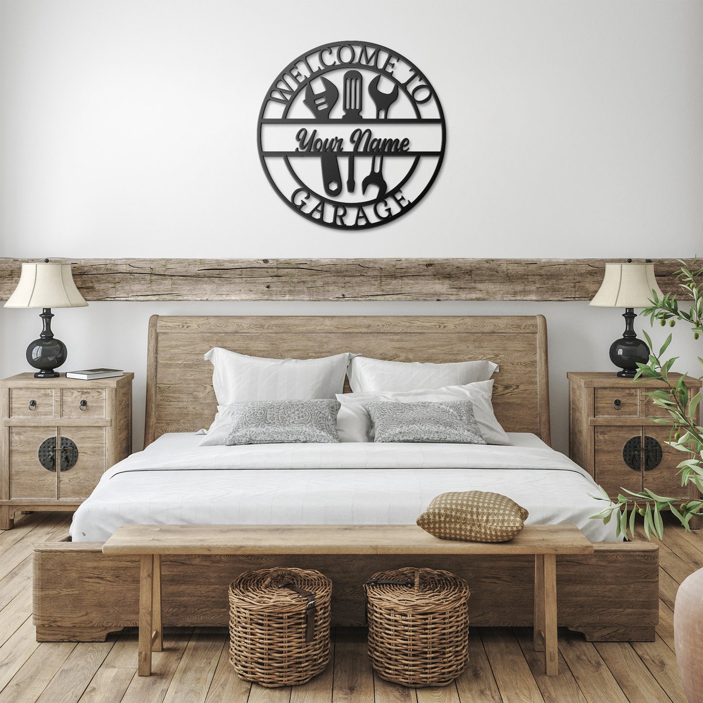 Personalized Garage Tools Metal Wall Art