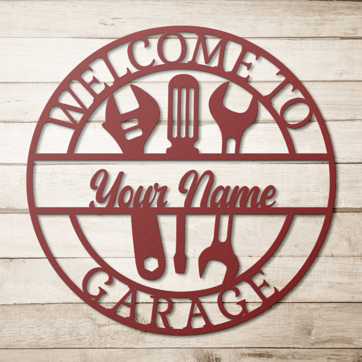Personalized Garage Tools Metal Wall Art